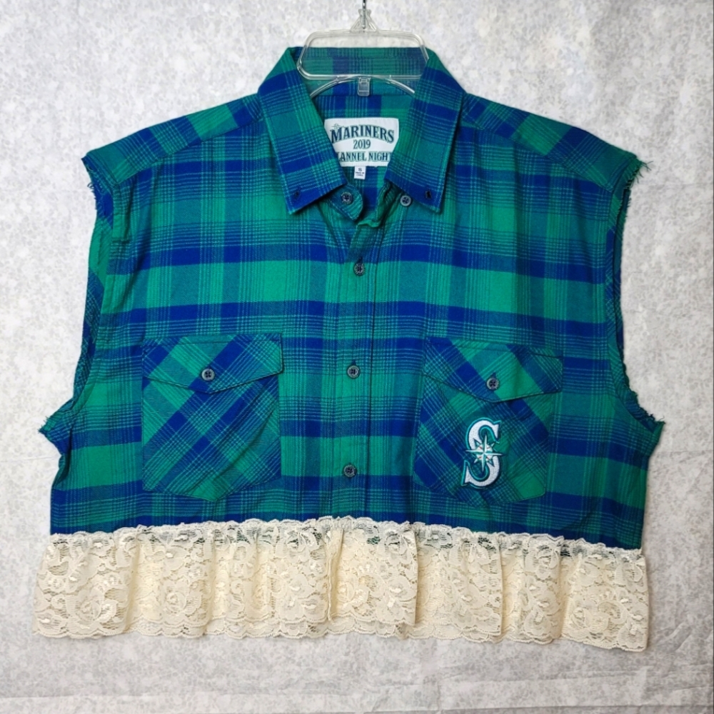 Seattle Mariners Lace Trim Shirt
